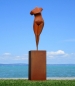 Preview: Rusty nude statuette on column